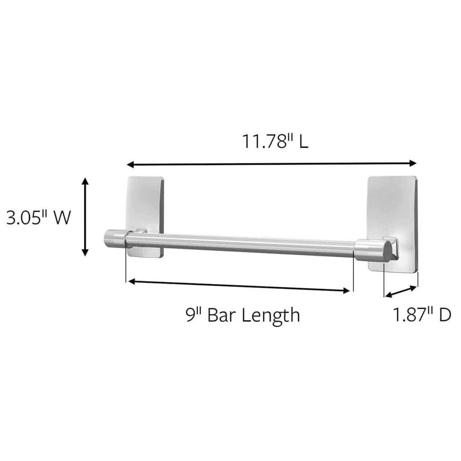 3M COMMAND BATH41 SATIN NICKEL HAND TOWEL BAR