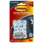 3M COMMAND CORD ORGANIZERS WITH CLEAR STRIPS (MEDIUM)