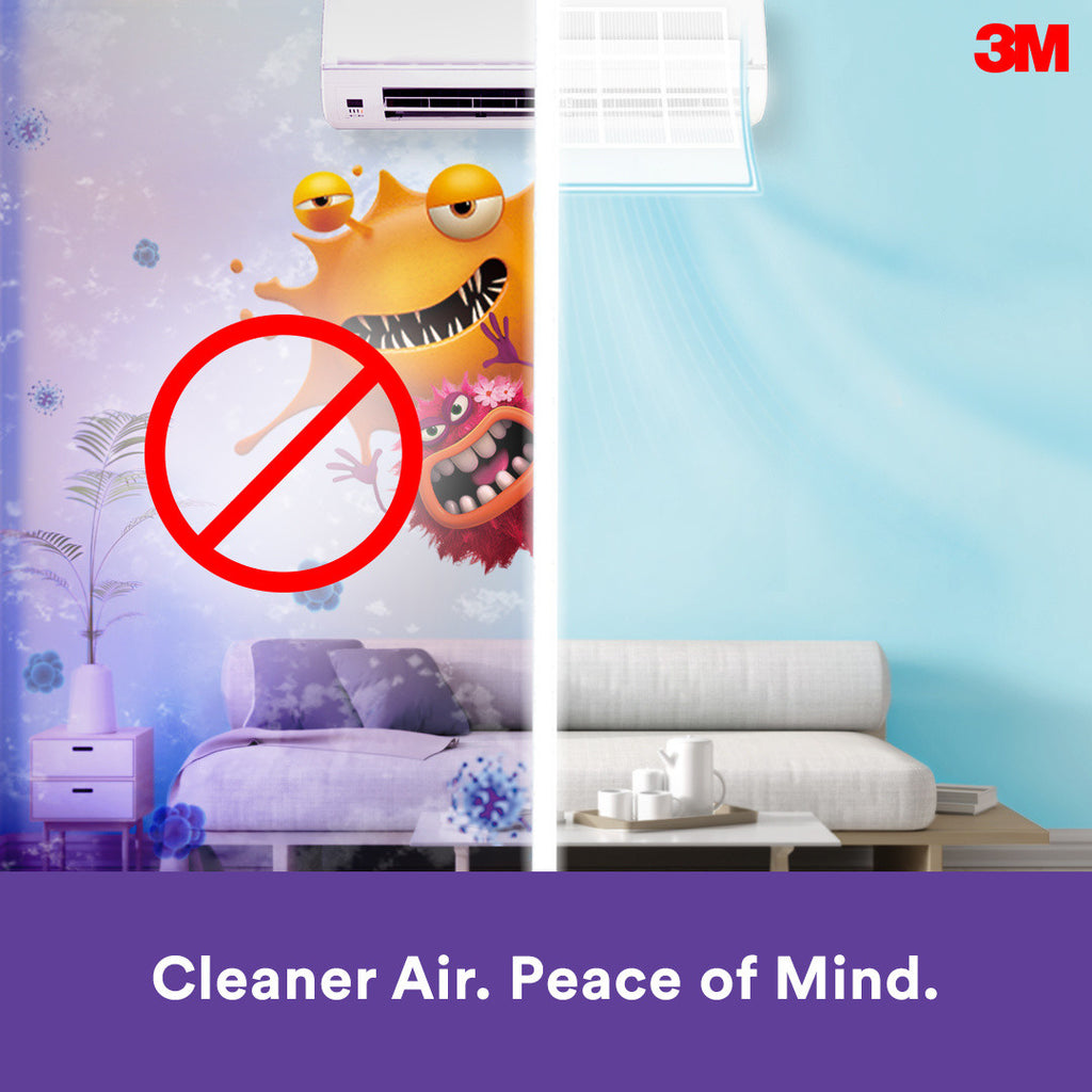 3M DUST ALLERGEN BACTERIA AC FILTER 22X34CM PURPLE
