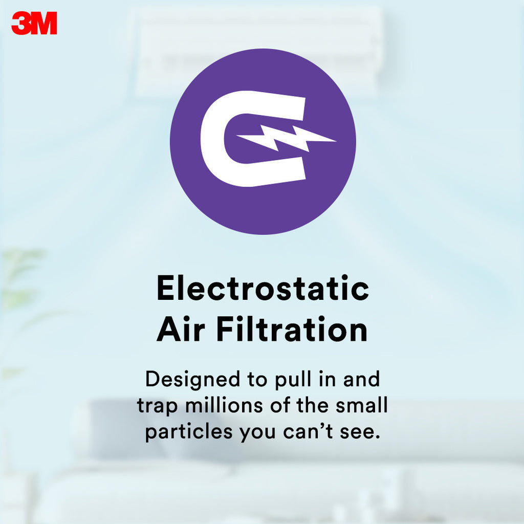 3M DUST ALLERGEN BACTERIA AC FILTER 22X34CM PURPLE