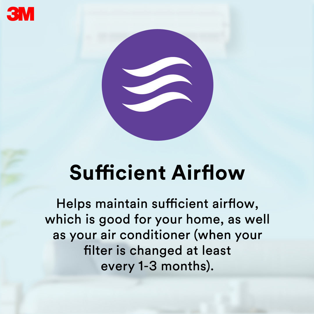 3M DUST ALLERGEN BACTERIA AC FILTER 22X34CM PURPLE