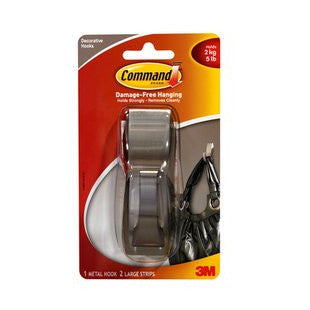 3M COMMAND BR NICKEL LARGE METAL MR03-BN