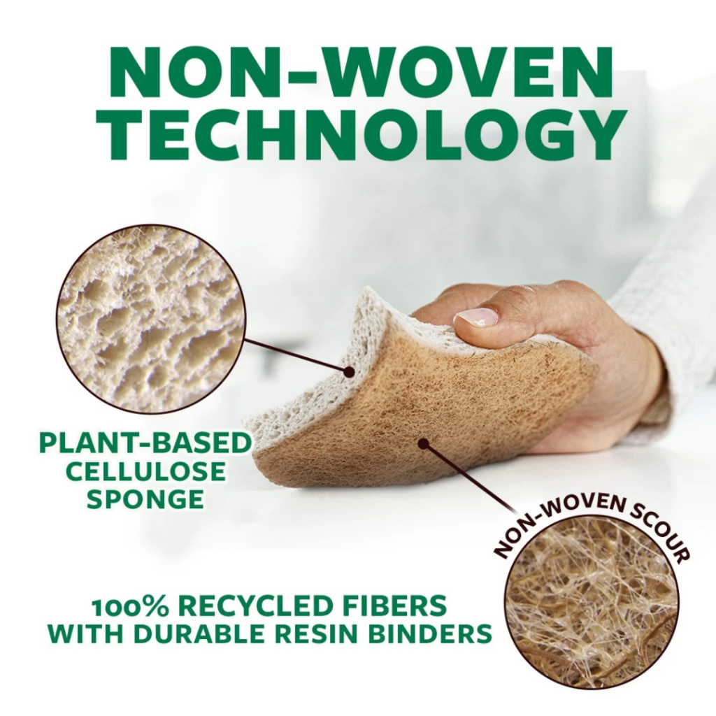 3M SCOTCHBRITE NS80 GREENER CELLULOSE NON-SCRATCH 2PC PACK