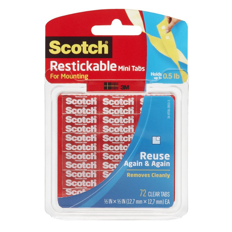 3M SCOTCH REUSABLE TABS 0.5 INCH R103 Main image