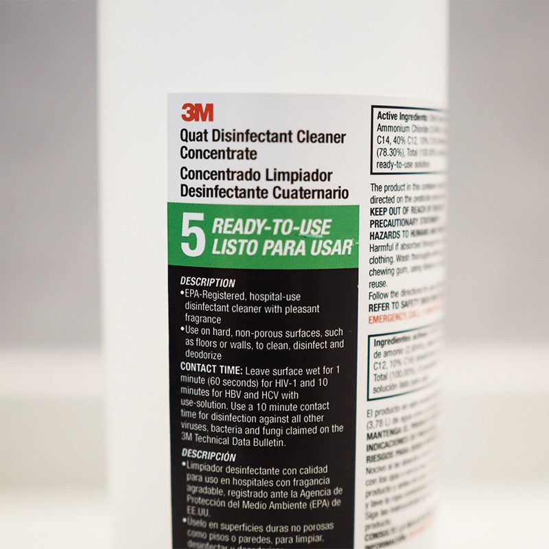 3M READY TO USE QUAT ANTI-BACTERIAL DISINFECTANT CONCENTRATE CLEANER SPRAY 500ML