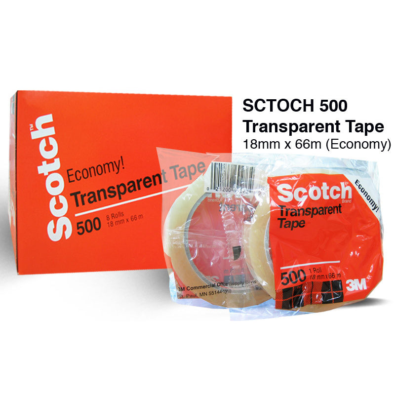 3M SCOTCH UTILITY TRANS TAPE 18MM X 66M