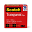 3M SCOTCH PREMIUM TRANSPARENT TAPE 3/4''X36YD