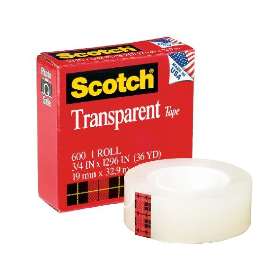 3M SCOTCH PREMIUM TRANSPARENT TAPE 3/4''X36YD Secondary image