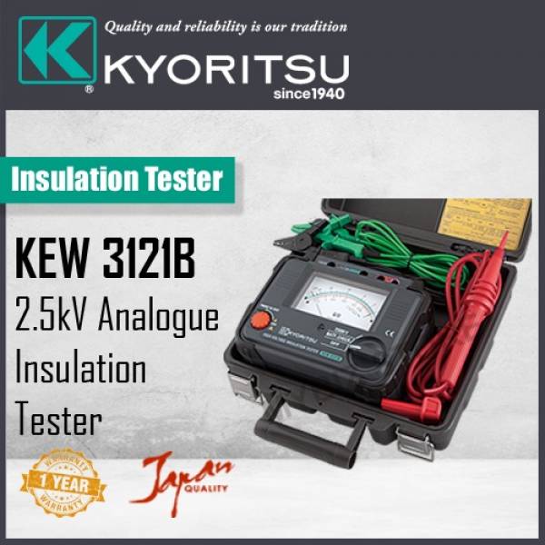 KYORITSU 3121B 2500V ANALOGUE INSULATION TESTER Main image
