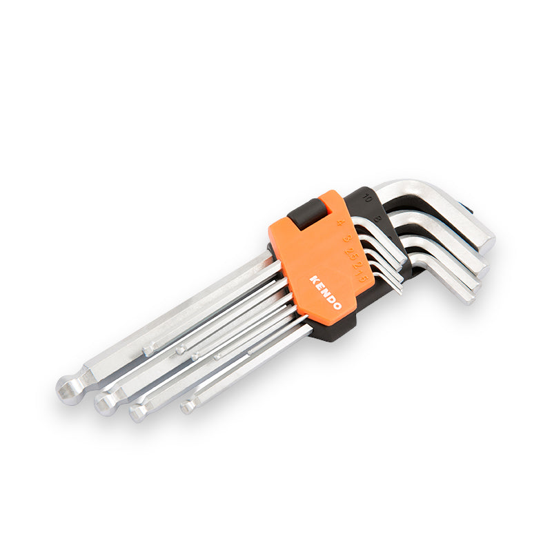 KENDO 9PC BALL END HEX KEY SET, ALLEN KEY, 20735, 20736, 20737