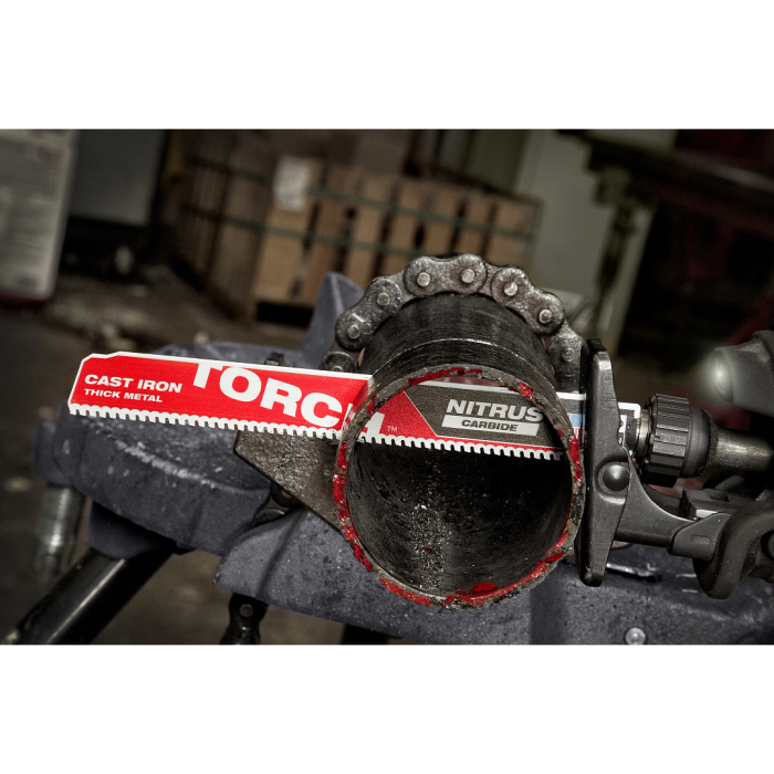 MILWAUKEE 48-00-5361 , 6" (150mm) 7TPI TORCH with Nitrus Carbide Sawzall Blade for Thick Metal (3pcs)