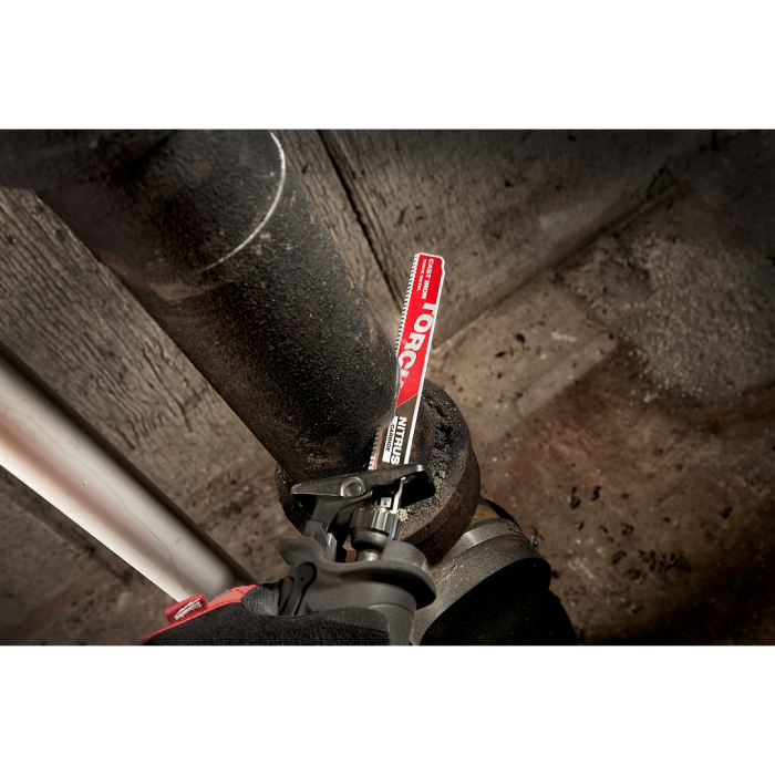 MILWAUKEE 48-00-5361 , 6" (150mm) 7TPI TORCH with Nitrus Carbide Sawzall Blade for Thick Metal (3pcs)