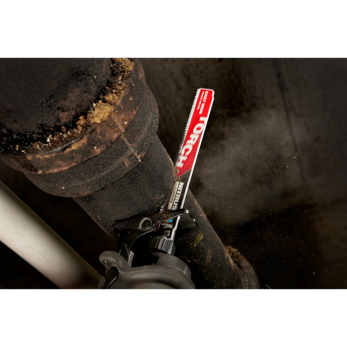 MILWAUKEE 48-00-5363 12" (300mm) 8TPI TORCH with Nitrus Carbide Sawzall Blade for Thick Metal (3pcs)