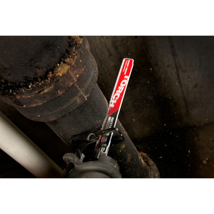 MILWAUKEE 48-00-5363 12" (300mm) 8TPI TORCH with Nitrus Carbide Sawzall Blade for Thick Metal (3pcs)