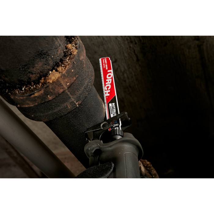 MILWAUKEE 48-00-5361 , 6" (150mm) 7TPI TORCH with Nitrus Carbide Sawzall Blade for Thick Metal (3pcs)