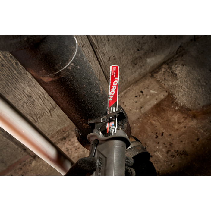 MILWAUKEE 48-00-5363 12" (300mm) 8TPI TORCH with Nitrus Carbide Sawzall Blade for Thick Metal (3pcs)