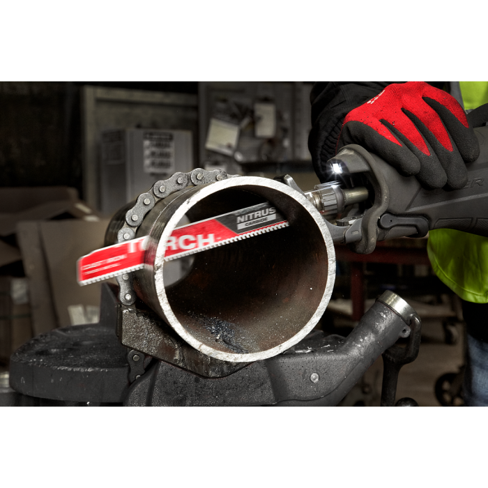 MILWAUKEE 48-00-5361 , 6" (150mm) 7TPI TORCH with Nitrus Carbide Sawzall Blade for Thick Metal (3pcs)