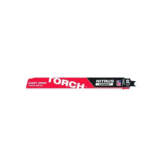 MILWAUKEE 48-00-5262 , 9" (230mm) 7TPI TORCH with Nitrus Carbide Sawzall Blade for Thick Metal Main image