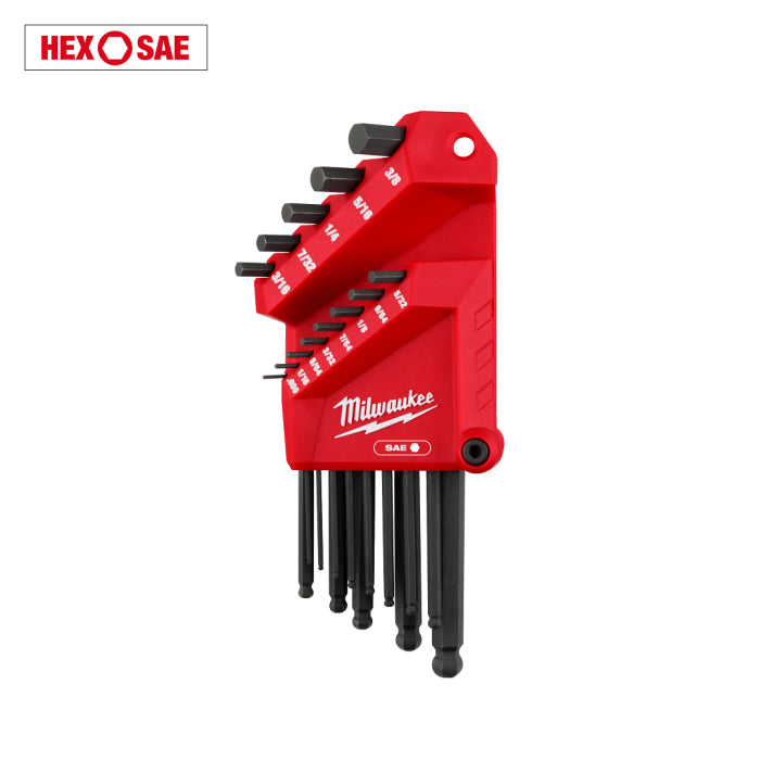 MILWAUKEE 48-22-2185 , 13-Key L-Style Ball End Hex Key Set - SAE Main image
