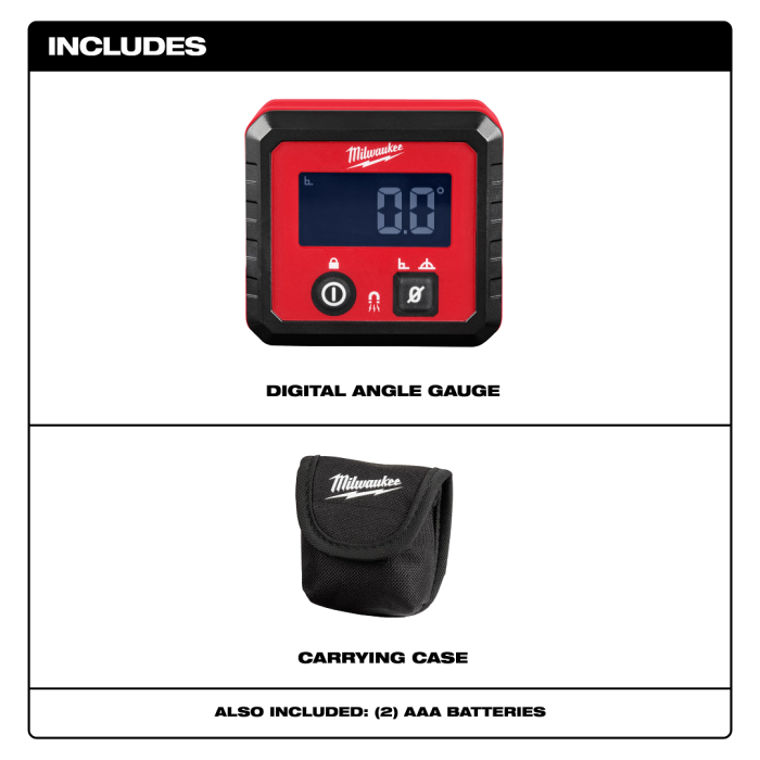 MILWAUKEE 48-22-5602 , Digital Angle Gauge