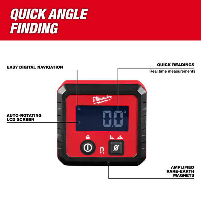 MILWAUKEE 48-22-5602 , Digital Angle Gauge