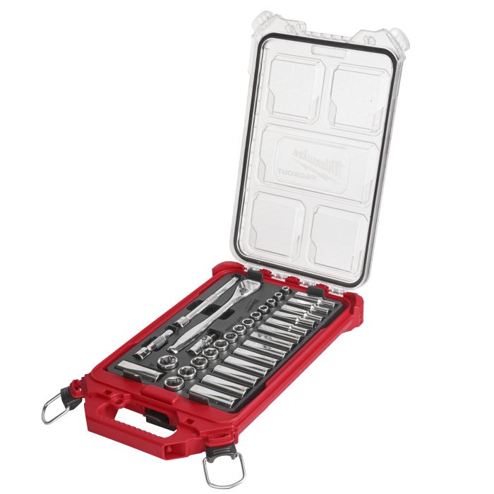 MILWAUKEE 48-22-9482 , 32pcs 3/8" Drive Ratchet and Socket Set with PACKOUT™ Low-Profile Compact Organiser - Metric Secondary image