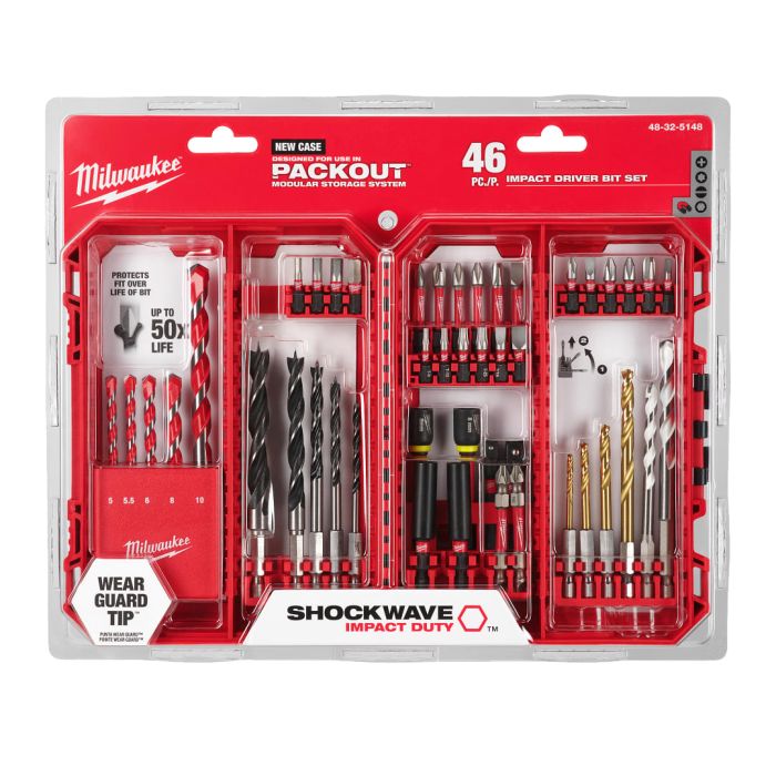 MILWAUKEE 48-32-5148,  SHOCKWAVE™ Impact Duty Drill & Driver Bit Set (46pcs)
