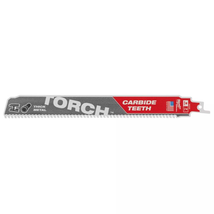 MILWAUKEE 48-00-5202 , 9" (230mm) 7TPI TORCH with Carbide Sawzall Blade for Thick Metal
