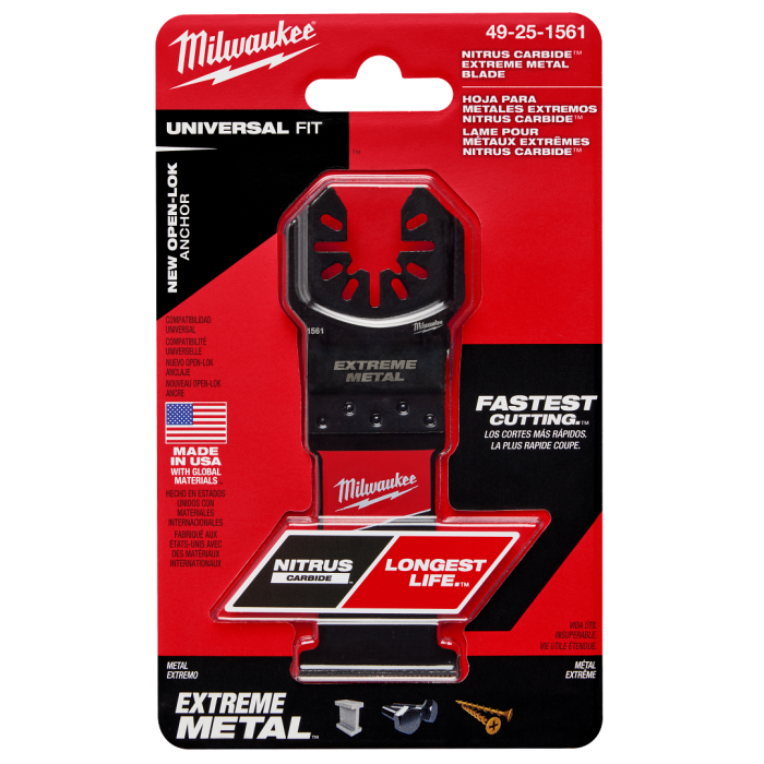 MILWAUKEE 49-25-1561 , Open-Lok™ 35mm Nitrus Carbide Extreme Metal Multi-Tool Blade
