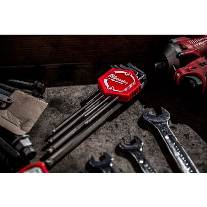 MILWAUKEE 4932478621 , 9-Key L-Style Ball End Hex Key Set - Metric Secondary image