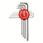 MILWAUKEE 4932478621 , 9-Key L-Style Ball End Hex Key Set - Metric