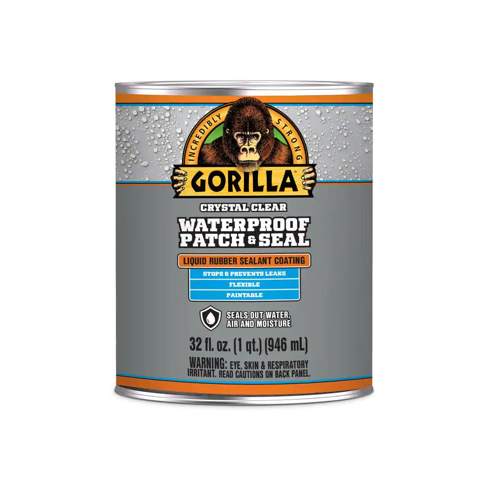 Gorilla Waterproof Patch & Seal Liquid Rubber Sealant Coating, 32oz, Clear / Black / White Secondary image