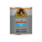 Gorilla Waterproof Patch & Seal Liquid Rubber Sealant Coating, 32oz, Clear / Black / White