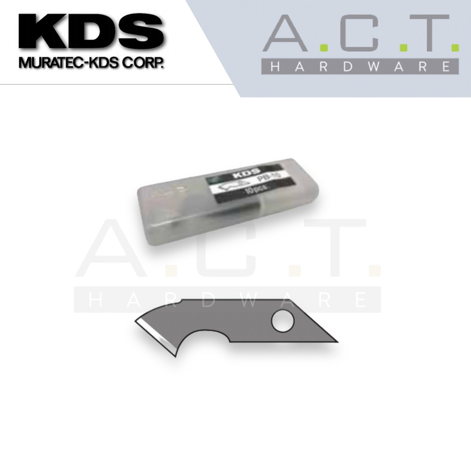 KDS PB10, SPARE HOOK BLADES FOR PLASTIC CUTTER 9MM (10PCS/PKT) Main image