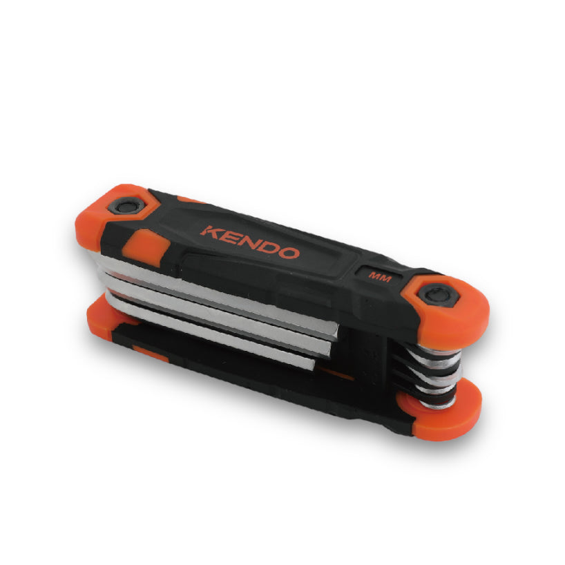 KENDO 8PC FOLDING HEX KEY SET - 20717