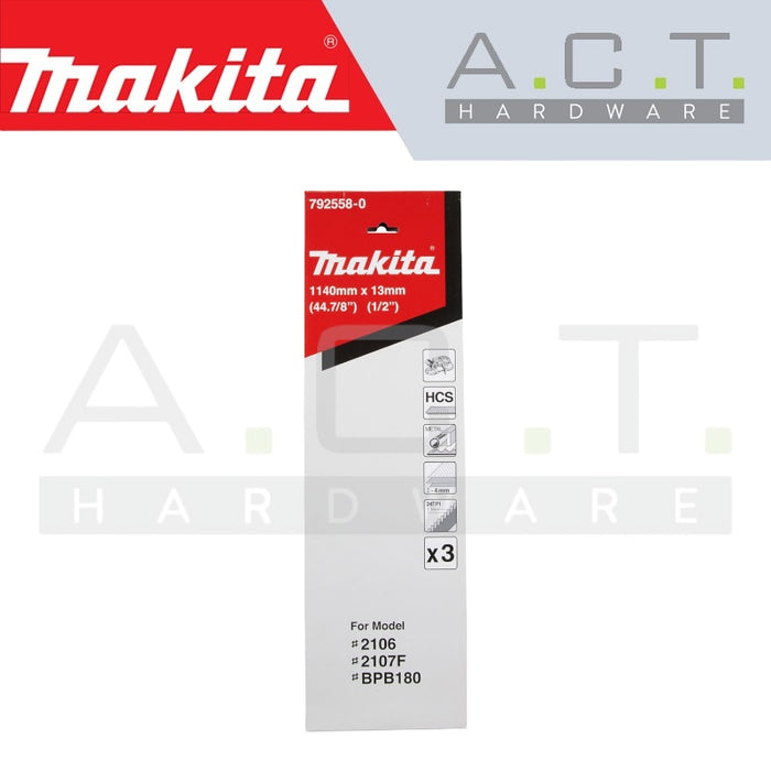 MAKITA RECIPRO SAW BLADE, (MILD STEEL/ CAST IRON/ CARBON STEEL BAND SAW CUTS), 792558-0