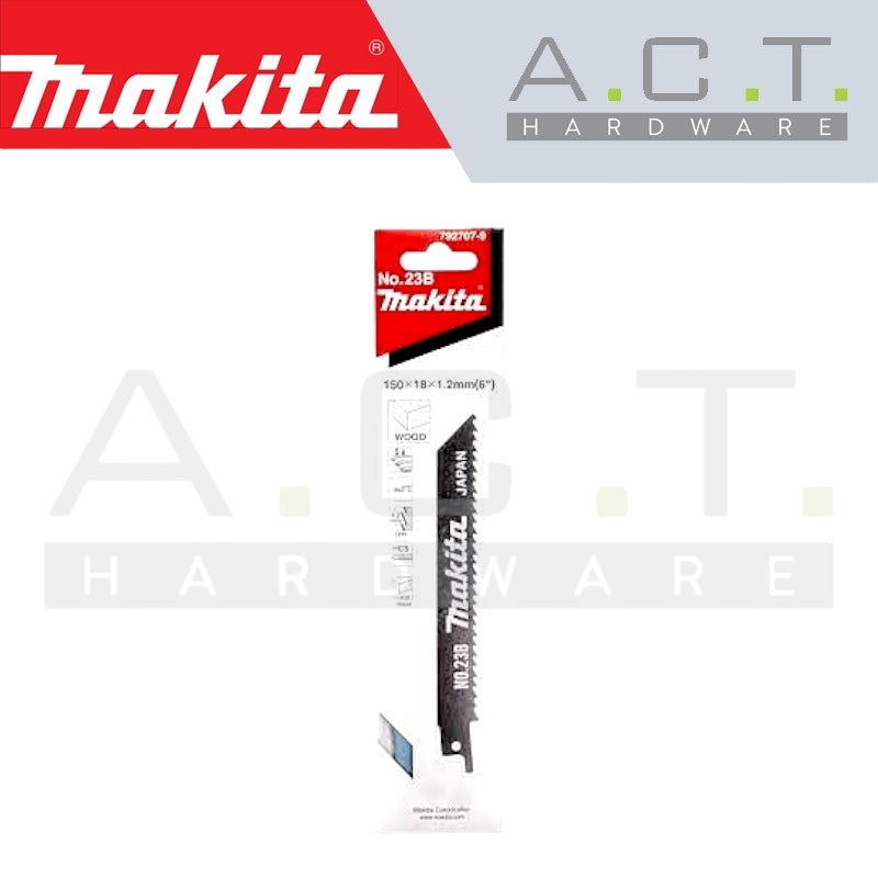 MAKITA RECIPRO SAW BLADE, (WOOD/ FAST/ FAST FINISH CUTS), NO.23B (792707-9) Main image