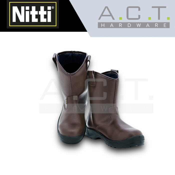Nitti 23281BN, Safety Shoes, High Cut Pull-on [BROWN]