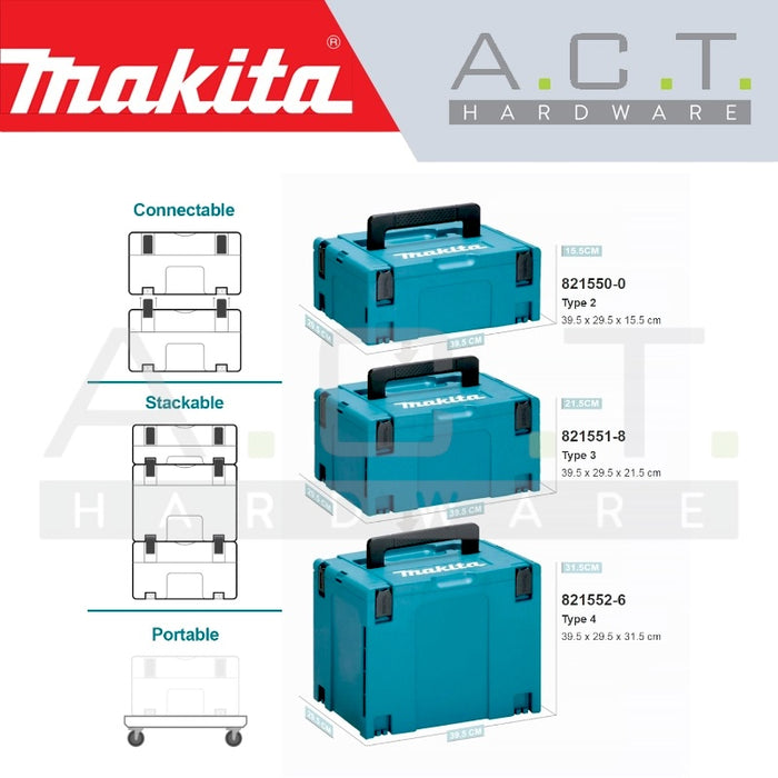 MAKITA MAKPAC JOINT PLASTIC CASE (4 SIZES)