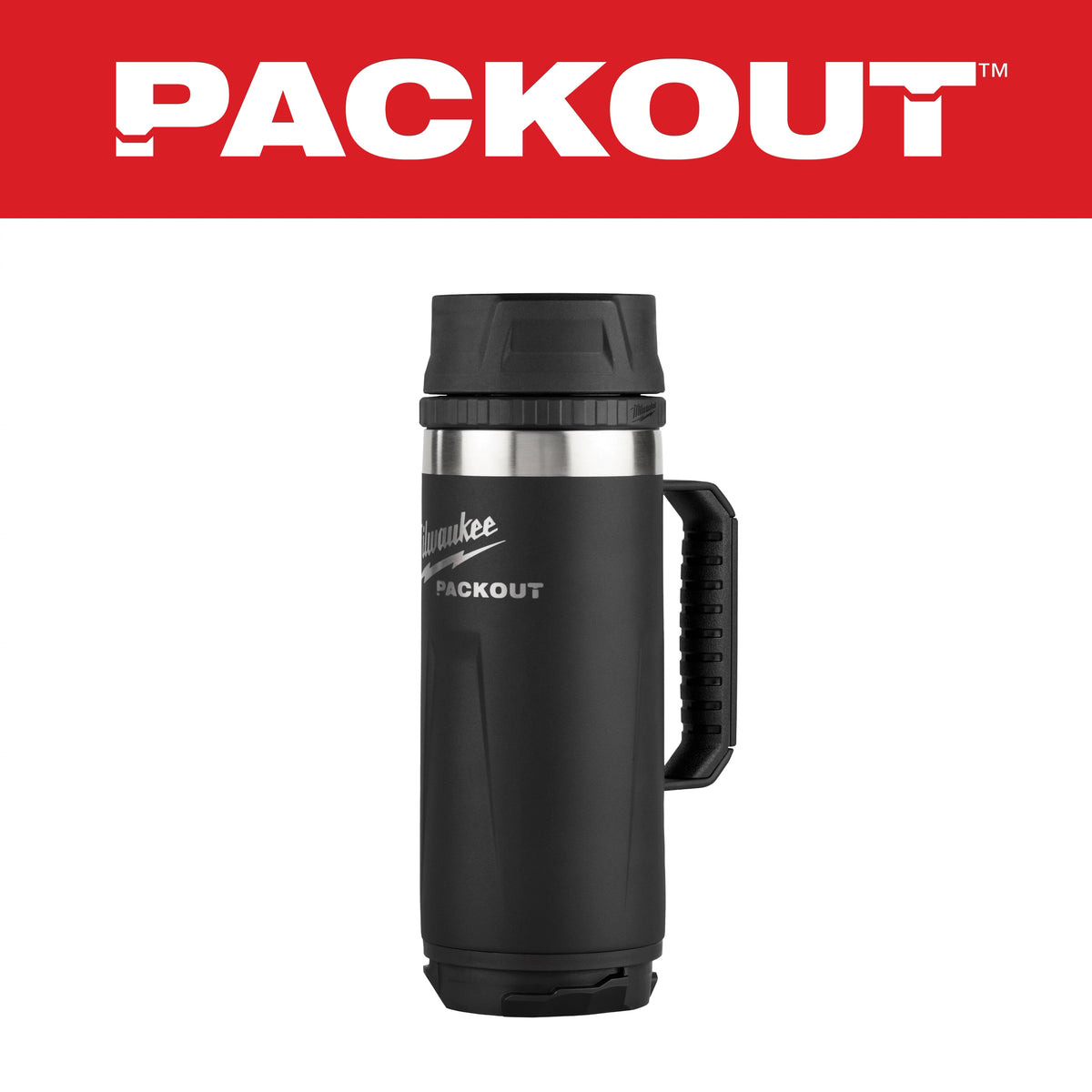 Milwaukee 48-22-8394B PACKOUT Insulated Mug with Sip Lid Black Main image