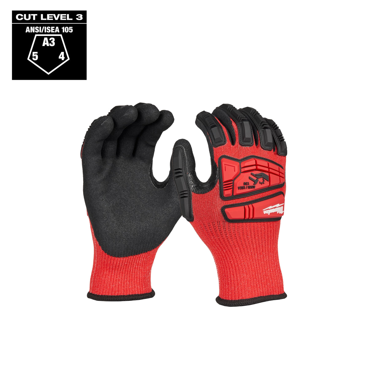 Milwaukee 48-22-8970 Impact Level 2 Cut Level 3 Nitrile Dipped Gloves Size S