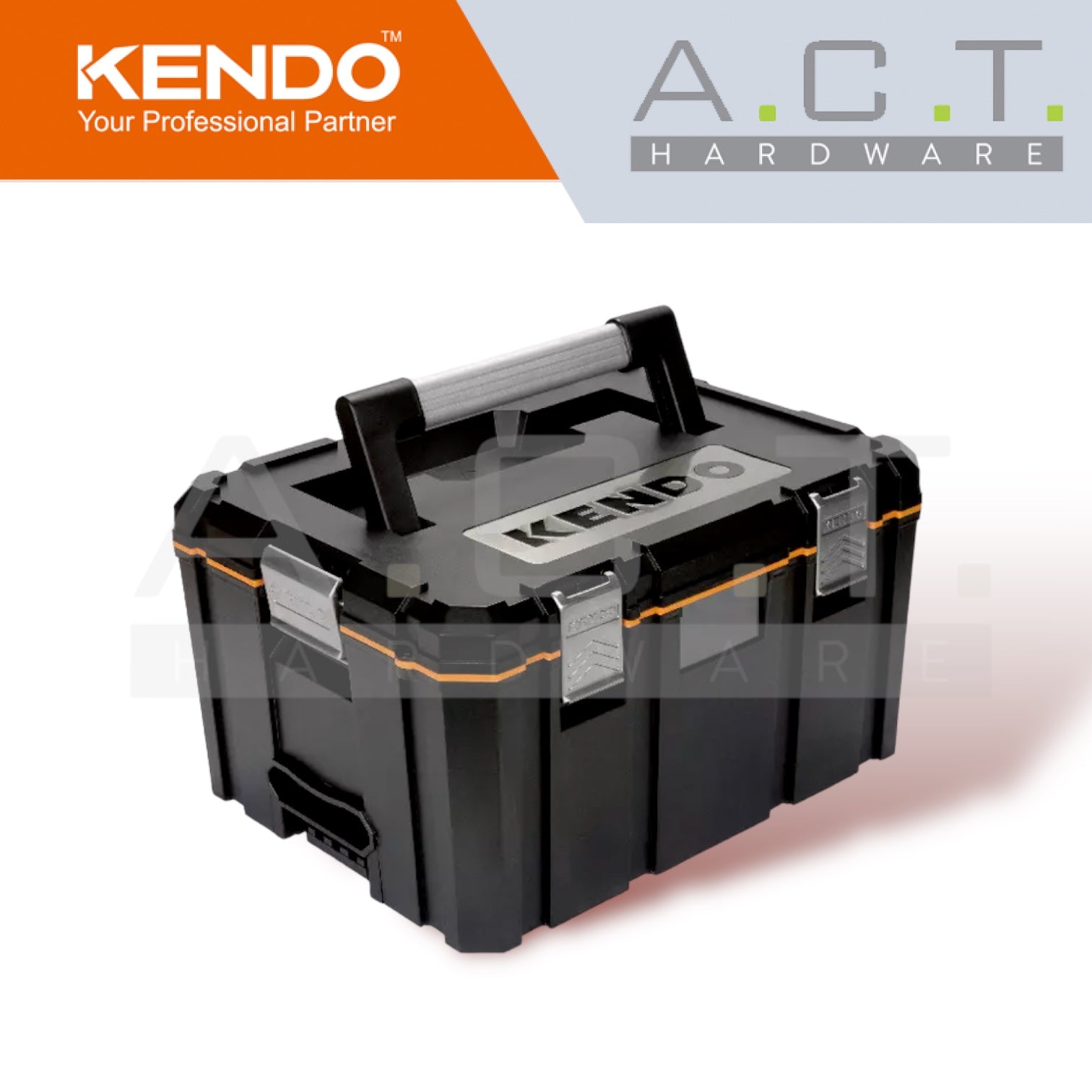 KENDO SYSTAINER MEDIUM TOOL BOX, STACKABLE 40L - 90262 Main image