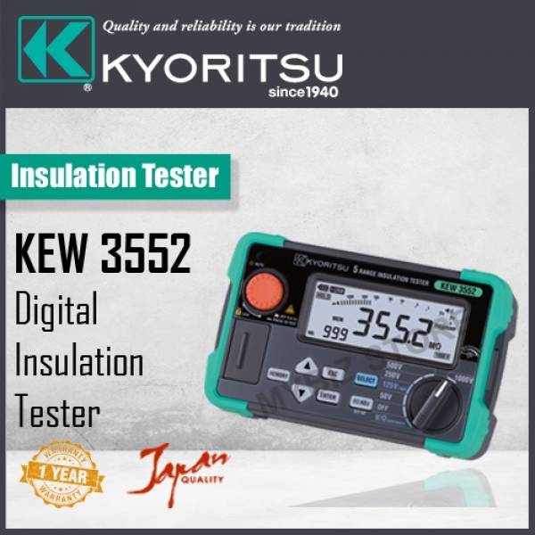 KYORITSU 3552 DIGITAL INSULATION AND CONTINUITY TESTER