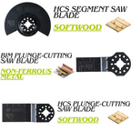 BOSCH Starlock OMT Basic Wood & Metal Blades Set, For Oscillating Multitools, Oscillation Blade (3PC/PKT)