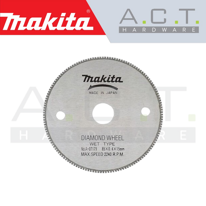 MAKITA DIAMOND WHEEL 85MM ELECTRODEPOSITED (WET/GLASS/PORCELAIN), A-07179