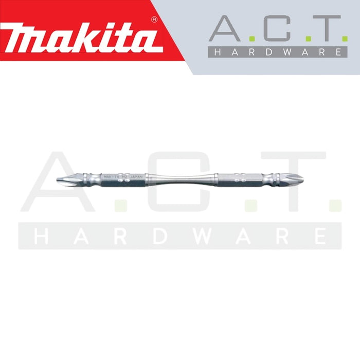 MAKITA 3PC MAGNETIC DOUBLE ENDED SILVER TORSION SCREW BIT, PH2, E-FORM, 110MM, A-49600