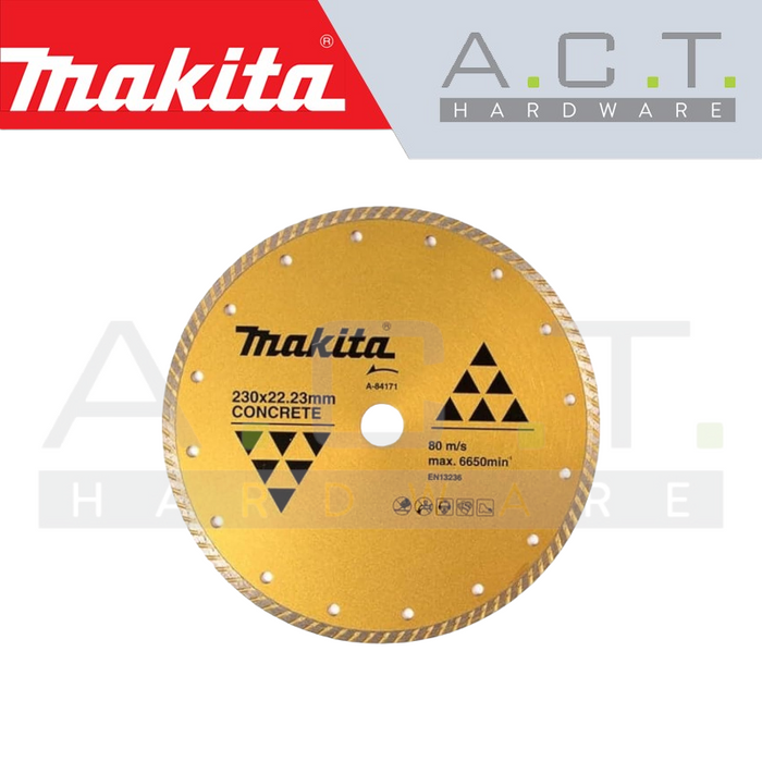 MAKITA DIAMOND WHEEL 230MM CORRUGATED (DRY/CONCRETE), A-84171