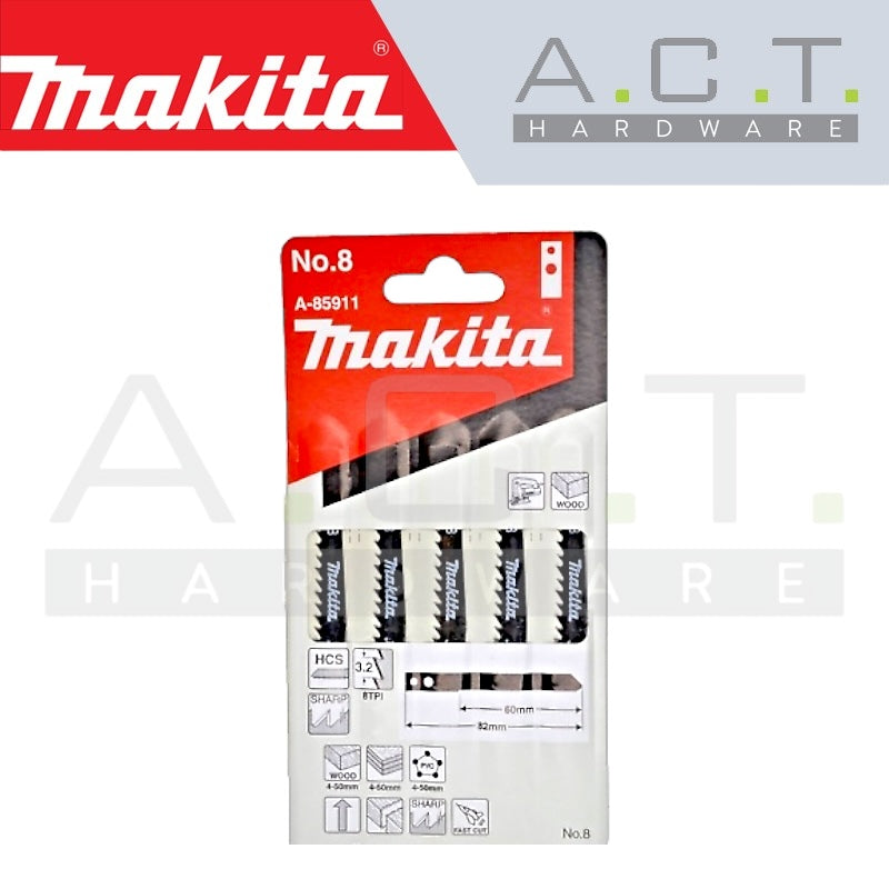 MAKITA JIG SAW BLADE, M TYPE, (WOOD/FAST CUTTING), NO: 8 (A-85911) Main image