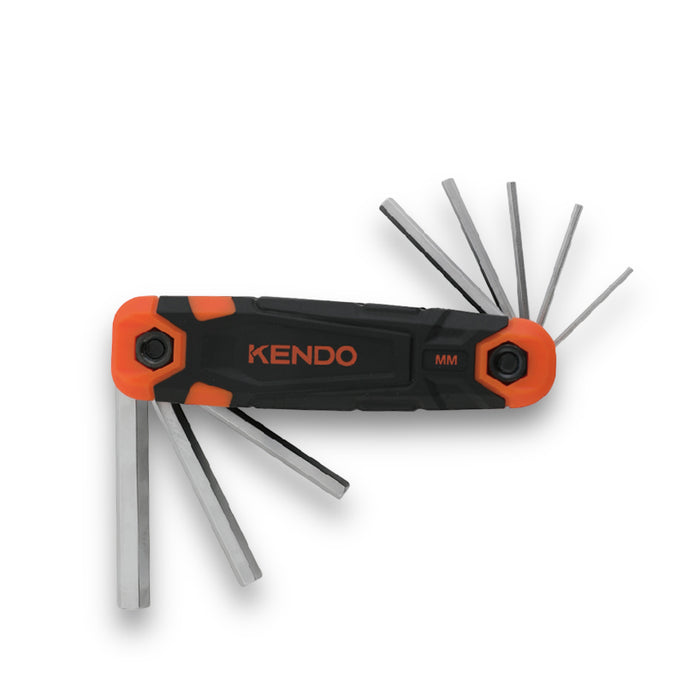 KENDO 8PC FOLDING HEX KEY SET - 20717