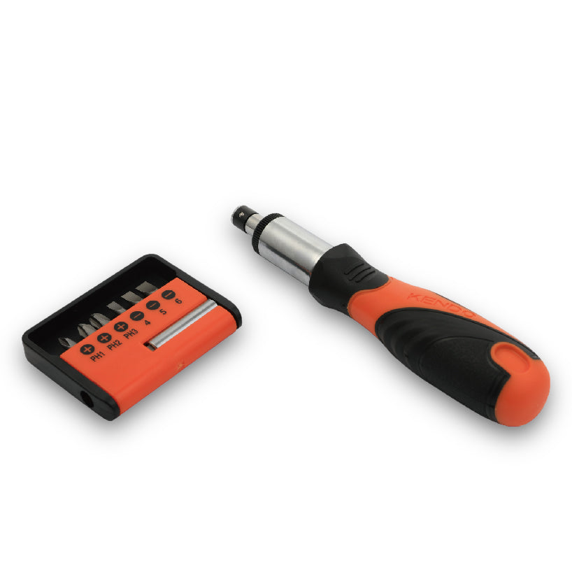 KENDO 8PC RATCHET SCREWDRIVER BITS SET - 20024